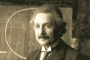 Is God Real - Albert Einstein 1921 by F Schmutzer - restoration